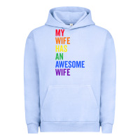Pigment Grape Ice my wife has an awesome wife funny lesbian wedding gift t shirt Urban Hoodie - linhVisuals