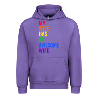 Tulip my wife has an awesome wife funny lesbian wedding gift t shirt Urban Hoodie - linhVisuals