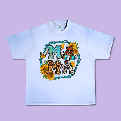 Sunflowers Hexagon Frame Mama Urban Heavy Tee Designed By Jasminsmagicworld