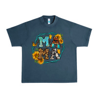 Midnight Navy sunflowers hexagon frame mama Urban Heavy Tee - Jasminsmagicworld
