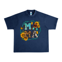 Navy sunflowers hexagon frame mama Urban Heavy Tee - Jasminsmagicworld
