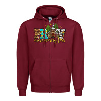 Burgundy pray more worry less with church Zipper Hoodie - AdoDesignShop