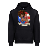 Black puerto rican girl strong t shirt puerto rico pride boricua Urban Hoodie - linhVisuals