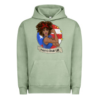 Pigment Oil Green puerto rican girl strong t shirt puerto rico pride boricua Urban Hoodie - linhVisuals