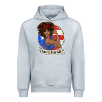 Heather Grey puerto rican girl strong t shirt puerto rico pride boricua Urban Hoodie - linhVisuals