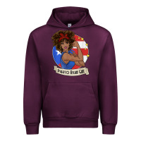 Mauve Wine puerto rican girl strong t shirt puerto rico pride boricua Urban Hoodie - linhVisuals