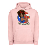 Pigment Salmon puerto rican girl strong t shirt puerto rico pride boricua Urban Hoodie - linhVisuals