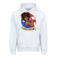 White puerto rican girl strong t shirt puerto rico pride boricua Urban Hoodie - linhVisuals