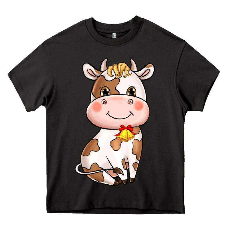 Cartoon Cow Heavy Core Tee by HowdyJamesFarm | Teevron