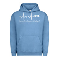 Pigment Pebble Blue red friday military remember everyone deployed heartbeat t shirt Urban Hoodie - linhVisuals