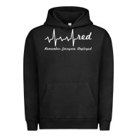 Pigment Black red friday military remember everyone deployed heartbeat t shirt Urban Hoodie - linhVisuals