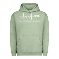 Pigment Oil Green red friday military remember everyone deployed heartbeat t shirt Urban Hoodie - linhVisuals
