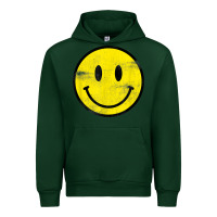 Forest Green vintage retro happy smiley face 80's 90's aesthetic t shirt Urban Hoodie - linhVisuals