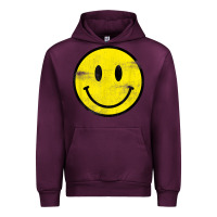Mauve Wine vintage retro happy smiley face 80's 90's aesthetic t shirt Urban Hoodie - linhVisuals