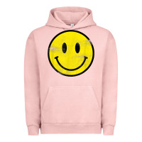 Pigment Salmon vintage retro happy smiley face 80's 90's aesthetic t shirt Urban Hoodie - linhVisuals