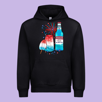 Th Of July Drinks, American Ice Urban Hoodie Designed By Jahusdesignshop