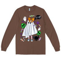 Chestnut cute ghost halloween Long Sleeve Tee - BundleAndBundleShop