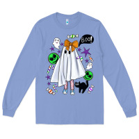 Colony Blue cute ghost halloween Long Sleeve Tee - BundleAndBundleShop