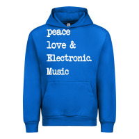 Cobalt peace love & electronic music  edm techno t shirt Urban Hoodie - linhVisuals
