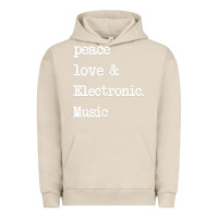 Pigment French Oak peace love & electronic music  edm techno t shirt Urban Hoodie - linhVisuals
