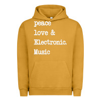 Pigment Peanut Butter peace love & electronic music  edm techno t shirt Urban Hoodie - linhVisuals