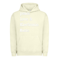 Pigment Pistachio peace love & electronic music  edm techno t shirt Urban Hoodie - linhVisuals