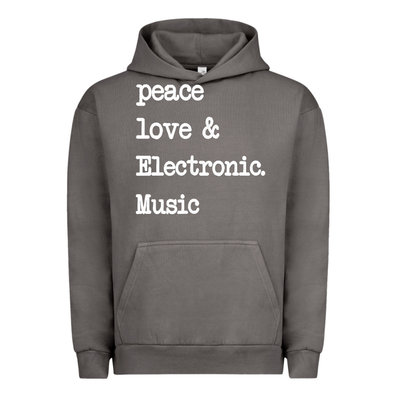 Peace Love & Electronic Music  Edm Techno T Shirt Urban Hoodie by linhVisuals | Teevron