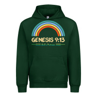 Forest Green genesis 913 god's promise faithfully rainbow bible verse t shirt Urban Hoodie - linhVisuals