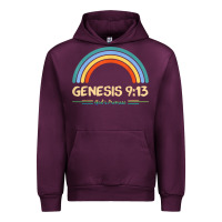 Mauve Wine genesis 913 god's promise faithfully rainbow bible verse t shirt Urban Hoodie - linhVisuals