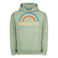 Pigment Oil Green genesis 913 god's promise faithfully rainbow bible verse t shirt Urban Hoodie - linhVisuals