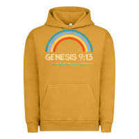 Pigment Peanut Butter genesis 913 god's promise faithfully rainbow bible verse t shirt Urban Hoodie - linhVisuals