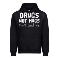 Black drugs not hugs Urban Hoodie - linhVisuals
