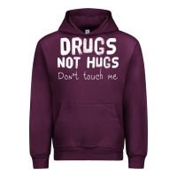 Mauve Wine drugs not hugs Urban Hoodie - linhVisuals