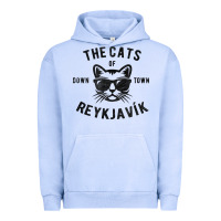 Pigment Grape Ice cats of downtown reykjavik t shirt Urban Hoodie - linhVisuals