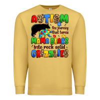 Antique Gold autism the journey that turns mama bears Premium Sweatshirt - JahusDesignShop