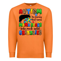 Autism The Journey That Turns Mama Bears Premium Sweatshirt | Teevron
