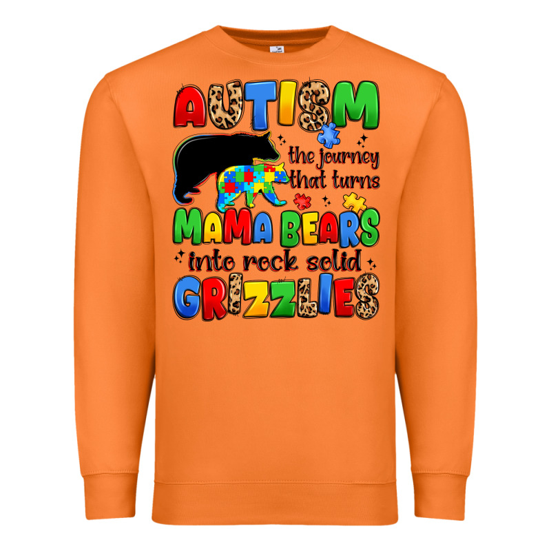 Autism The Journey That Turns Mama Bears Premium Sweatshirt by JahusDesignShop | Teevron