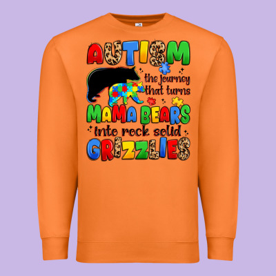 Autism The Journey That Turns Mama Bears Premium Sweatshirt Designed By Jahusdesignshop