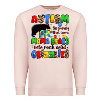 Pale Pink autism the journey that turns mama bears Premium Sweatshirt - JahusDesignShop