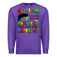Purple autism the journey that turns mama bears Premium Sweatshirt - JahusDesignShop