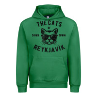 Emerald cats of downtown reykjavik t shirt Urban Hoodie - linhVisuals