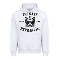 White cats of downtown reykjavik t shirt Urban Hoodie - linhVisuals