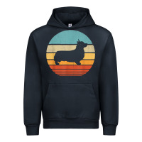 Navy corgi retro vintage 60s 70s sunset dog lovers men women t shirt Urban Hoodie - linhVisuals