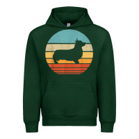 Forest Green corgi retro vintage 60s 70s sunset dog lovers men women t shirt Urban Hoodie - linhVisuals