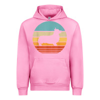 Fuchsia Pink corgi retro vintage 60s 70s sunset dog lovers men women t shirt Urban Hoodie - linhVisuals