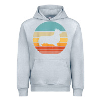 Heather Grey corgi retro vintage 60s 70s sunset dog lovers men women t shirt Urban Hoodie - linhVisuals