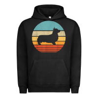 Pigment Black corgi retro vintage 60s 70s sunset dog lovers men women t shirt Urban Hoodie - linhVisuals