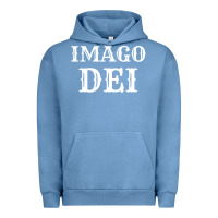 Pigment Pebble Blue imago dei image of god christian t shirt reformed jesus Urban Hoodie - linhVisuals