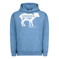 Pigment Pebble Blue isaiah 53 lamb yeshua jesus t shirt Urban Hoodie - linhVisuals