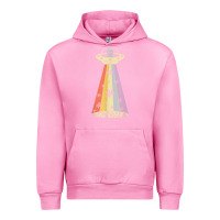 Fuchsia Pink vintage alien weed pot leaf ufo abduction marijuana cannabis t shirt Urban Hoodie - linhVisuals